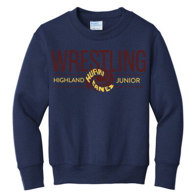 Youth Highland Jr High Wrestling Crewneck Sweatshirt Thumbnail